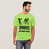 Halloween Zombies Hate Fast Food Joggers Funny T-shirt (Voorkant volledig)