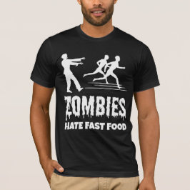 Halloween Zombies Hate Fast Food Joggers Funny T-shirt