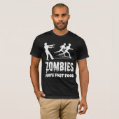 Halloween Zombies Hate Fast Food Joggers Funny T-shirt (Voorkant volledig)