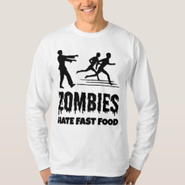 Halloween Zombies Haten Fast Food Joggers Grappig T-shirt