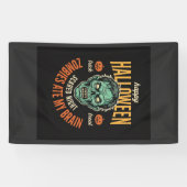 Halloween Zombies Hebben Mijn Brein Opgegeten Spandoek (Horizontaal)
