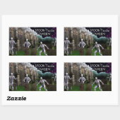 Halloween Zombies Rechthoekige Sticker (Vel)