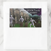 Halloween Zombies Rechthoekige Sticker (Tas)