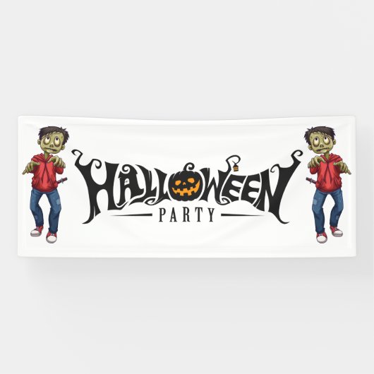 Halloween Zombies Spandoek (Horizontaal)