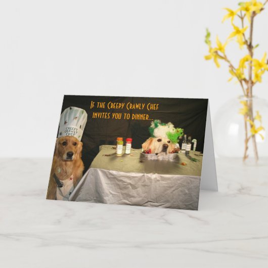 Halloween Zonder hoofd Kaart (Gele Bloem)