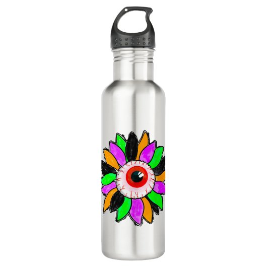 Halloween Zonnebloem Waterfles (Voorkant)