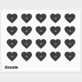Halloween Zonsondergang Heks Silhouet Retro Cirkel Hart Sticker (Vel)