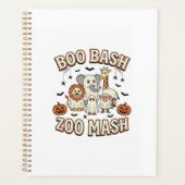 Halloween Zoo Boo Bash Grappig Dierenfeest_1 Planner (Voorkant)
