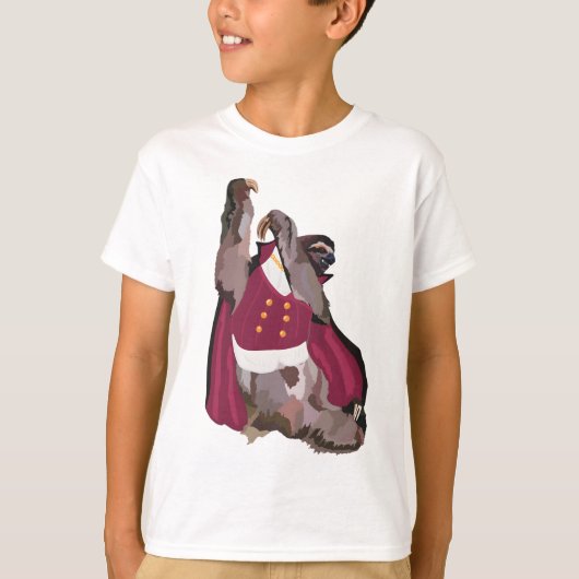 Halloween Zoo Sloth Vampire T-shirt (Voorkant)