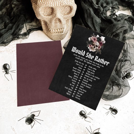 Halloween zou ze liever Vrijgezellenfeest spel Kaart