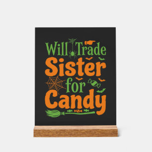 Halloween Zuster Snoep Handel Design_1 Acryl Bord