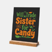 Halloween Zuster Snoep Handel Design_1 Acryl Bord (Hoek)