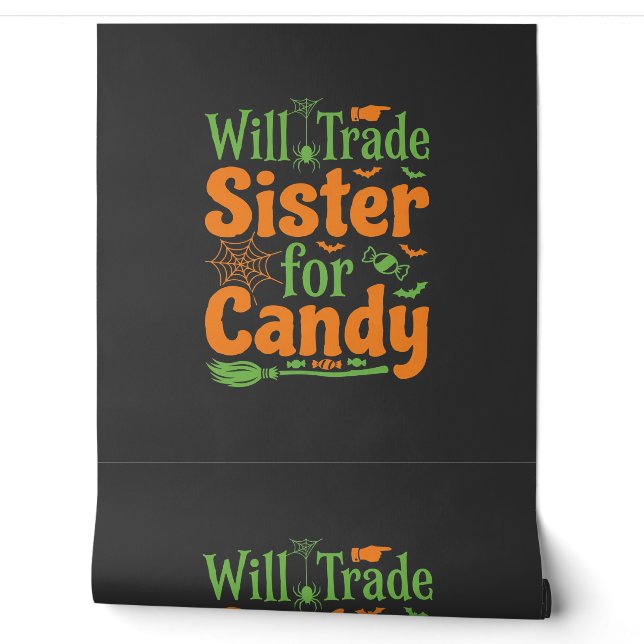 Halloween Zuster Snoep Handel Design_1 Behang (Afrollen)