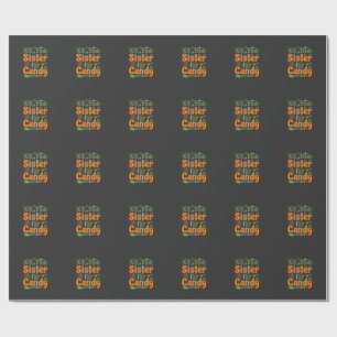 Halloween Zuster Snoep Handel Design_1 Cadeaupapier