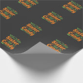 Halloween Zuster Snoep Handel Design_1 Cadeaupapier (Hoek)