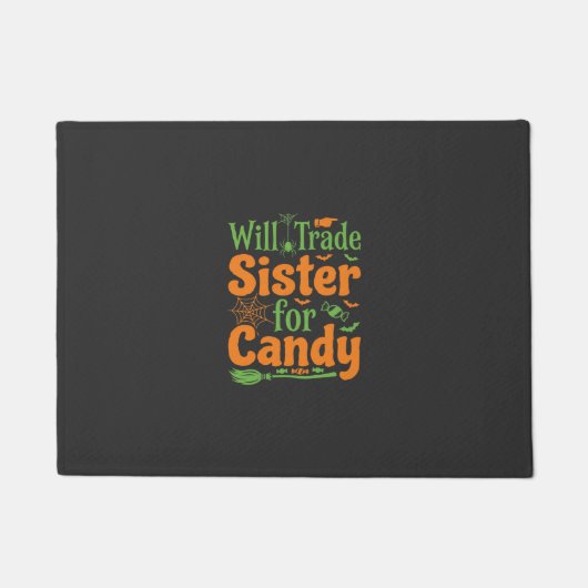 Halloween Zuster Snoep Handel Design_1 Deurmat (Voorkant)