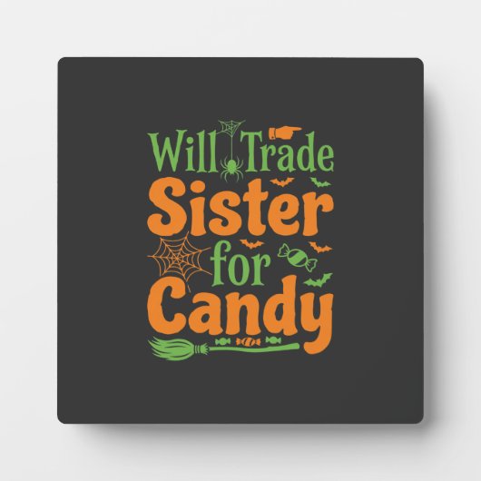 Halloween Zuster Snoep Handel Design_1 Fotoplaat (Voorkant)