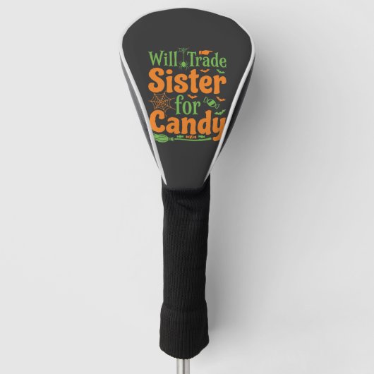 Halloween Zuster Snoep Handel Design_1 Golfheadcover (Voorkant)