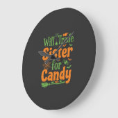 Halloween Zuster Snoep Handel Design_1 Grote Klok (Hoek)
