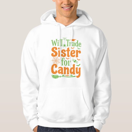 Halloween Zuster Snoep Handel Design_1 Hoodie (Voorkant)