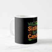 Halloween Zuster Snoep Handel Design_1 Koffiemok (Voorkant links)