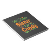 Halloween Zuster Snoep Handel Design_1 Notitieblok (Schuin)