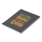 Halloween Zuster Snoep Handel Design_1 Notitieblok (Linkerzijde)