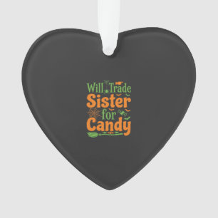 Halloween Zuster Snoep Handel Design_1 Ornament