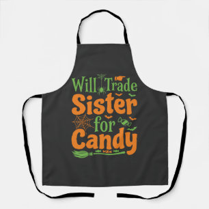 Halloween Zuster Snoep Handel Design_1 Schort