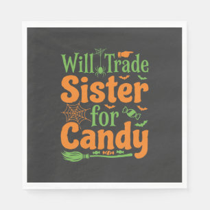 Halloween Zuster Snoep Handel Design_1 Servet