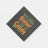 Halloween Zuster Snoep Handel Design_1 Servet (Hoek)