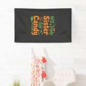 Halloween Zuster Snoep Handel Design_1 Spandoek (Insitu)