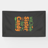 Halloween Zuster Snoep Handel Design_1 Spandoek (Horizontaal)