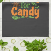 Halloween Zuster Snoep Handel Design_1 Theedoek (Gevouwen)