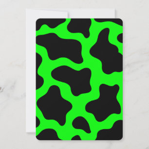 halloween zuur groene koe print kaart