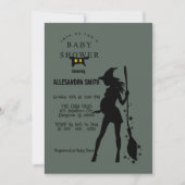 Halloween Zwanger Heks Geslacht Neutraal Kaart (Voorkant)