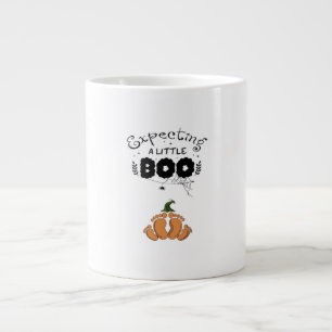Halloween Zwangere Moeder Te Verwachten Kleine Boo Grote Koffiekop