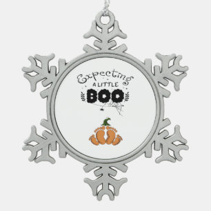 Halloween Zwangere Moeder Te Verwachten Kleine Boo Tin Sneeuwvlok Ornament