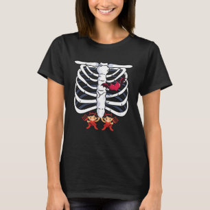 Halloween Zwangerschap Aankondiging Moeder van Twi T-shirt