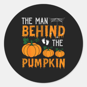 Halloween Zwangerschap Nieuwe Vader Moeder De Man Ronde Sticker
