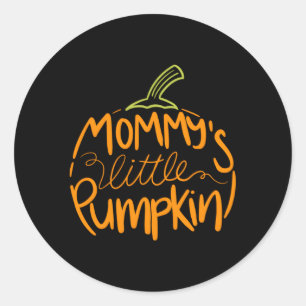 Halloween zwangerschap s mama's kleine pompoen ronde sticker