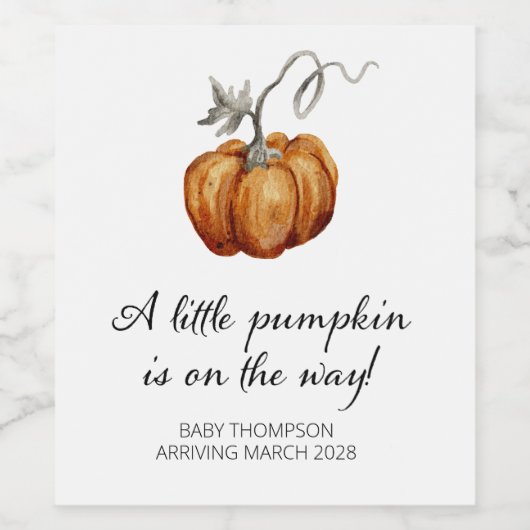 Halloween zwangerschapsaankondiging grootouder te  wijn etiket (Enkel label)