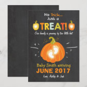 Halloween zwangerschapsaankondiging Trick or treat Aankondiging (Voorkant / Achterkant)