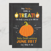 Halloween zwangerschapsaankondiging Trick or treat Aankondiging (Voorkant / Achterkant)