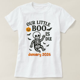 Halloween zwangerschapskaart Baby aankondiging boe T-shirt