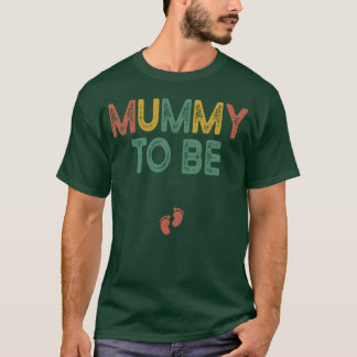 Halloween zwangerschapsmummie wordt retro t-shirt