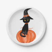 Halloween zwart Bord kattenpapier (Voorkant)