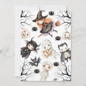 Halloween Zwart Bruin Kinder Kostuumfeest Verjaard Kaart (Achterkant)