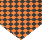 Halloween zwart en Sinaasappel geruit Tafelkleed (Gekanteld)