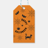 Halloween Zwart en Sinaasappel Gift Label Cadeaulabel (Voorkant)